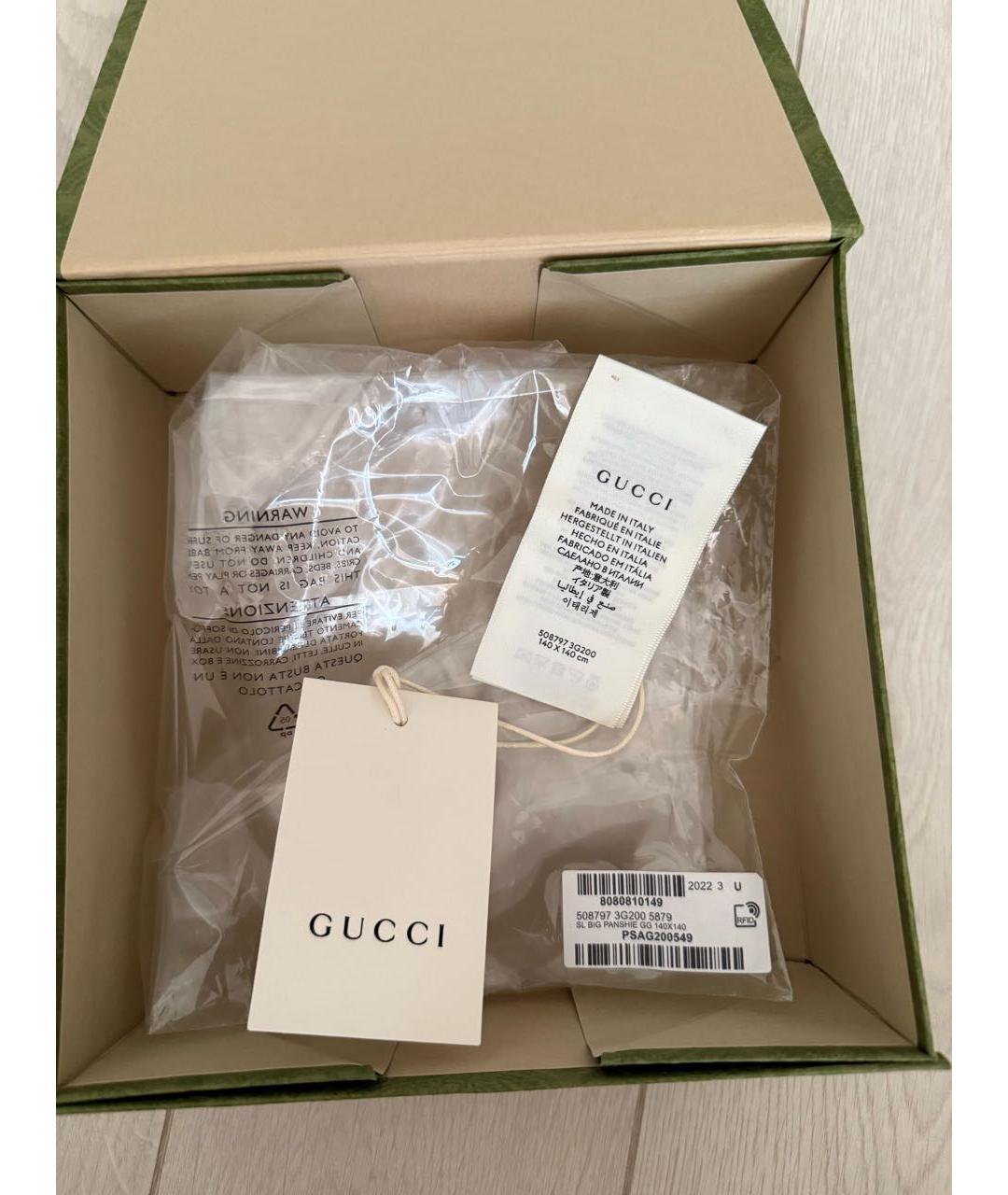 GUCCI Коричневый платок, фото 4