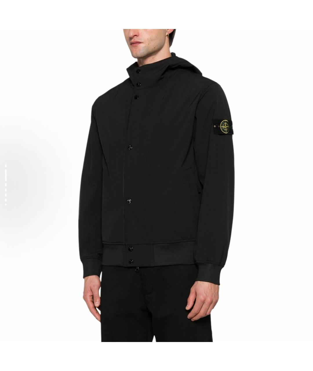 STONE ISLAND Черная полиэстеровая куртка, фото 3