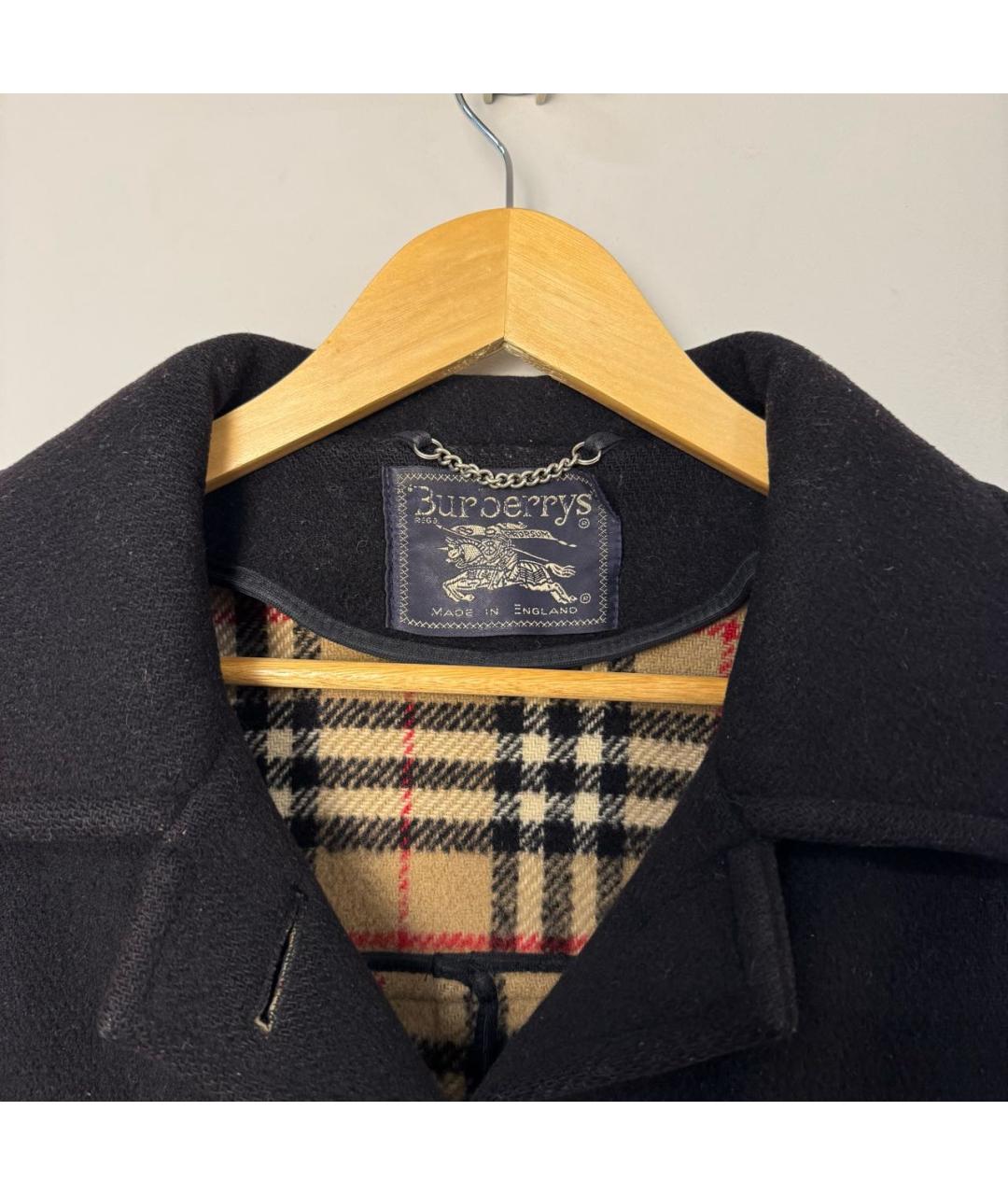 BURBERRY Черное шерстяное пальто, фото 3