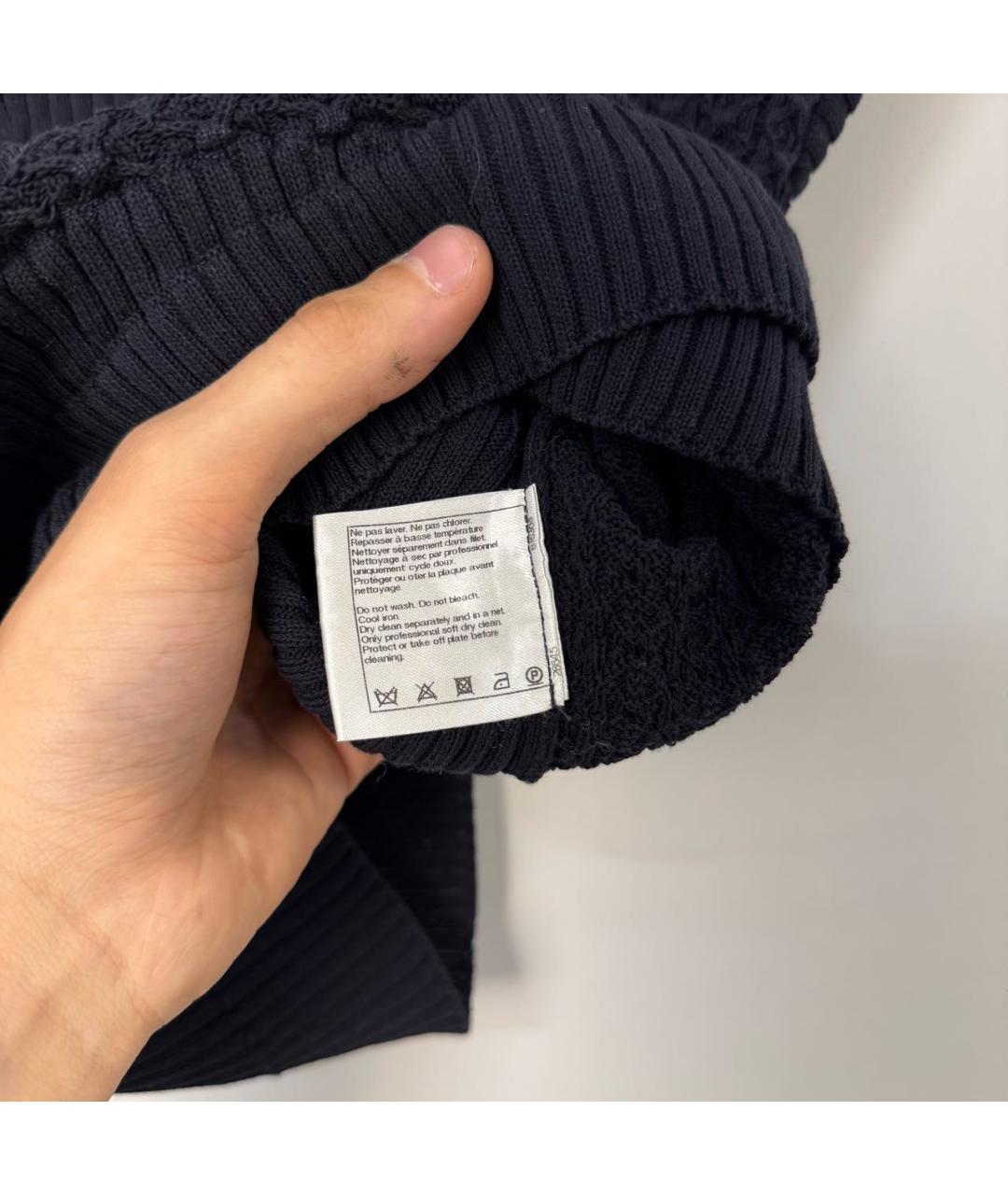 CHANEL Темно-синяя хлопковая жилетка, фото 6