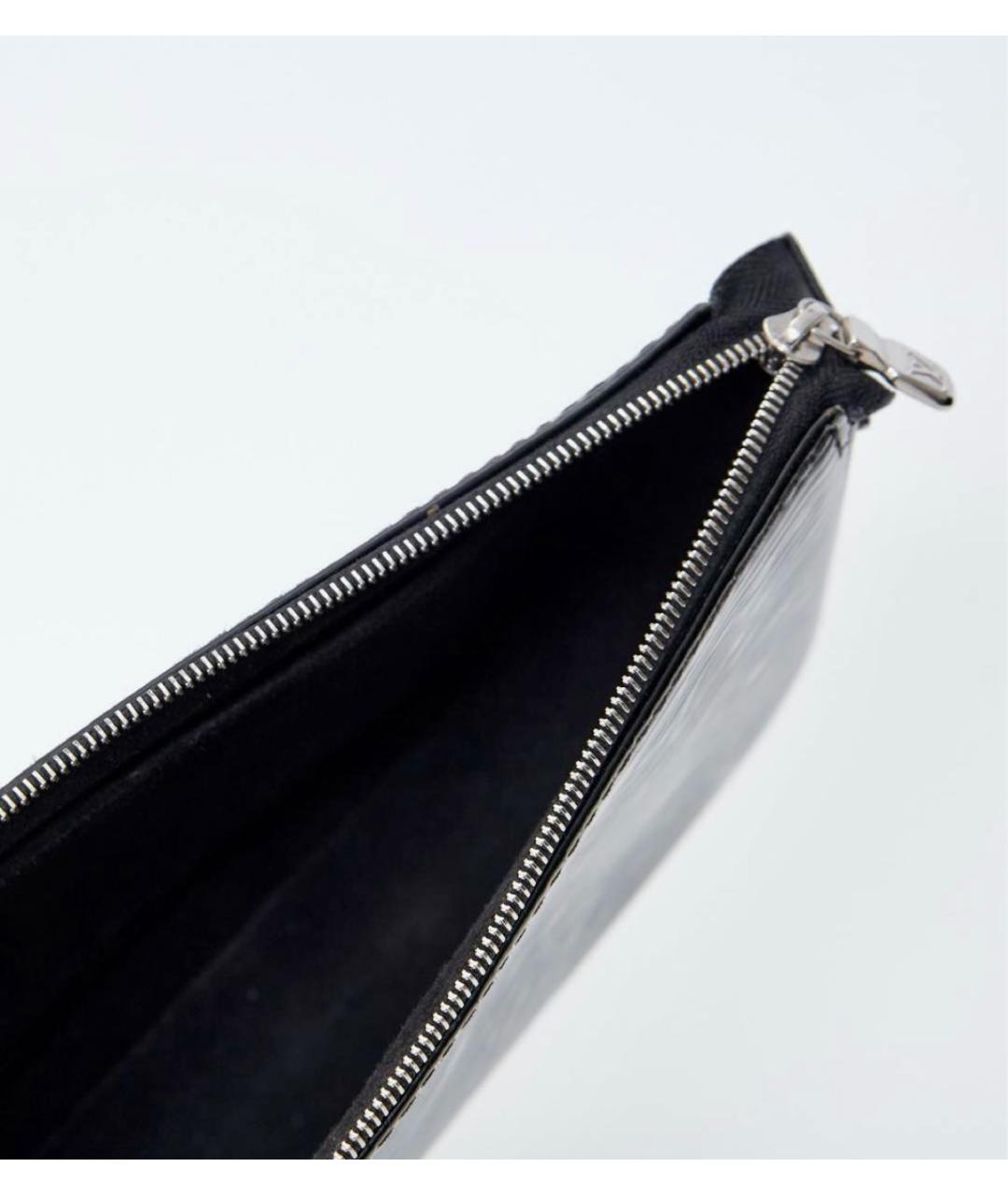 LOUIS VUITTON Черная кожаная сумка через плечо, фото 4