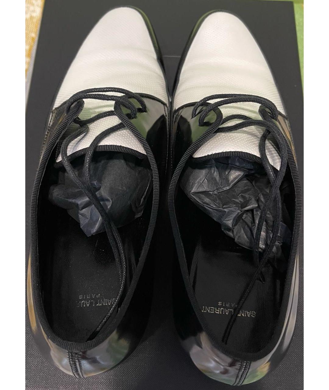 SAINT LAURENT Черные кожаные туфли, фото 3