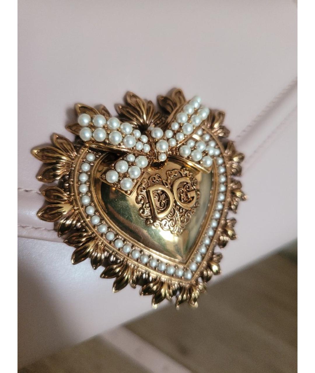 DOLCE&GABBANA Розовая кожаная поясная сумка, фото 3