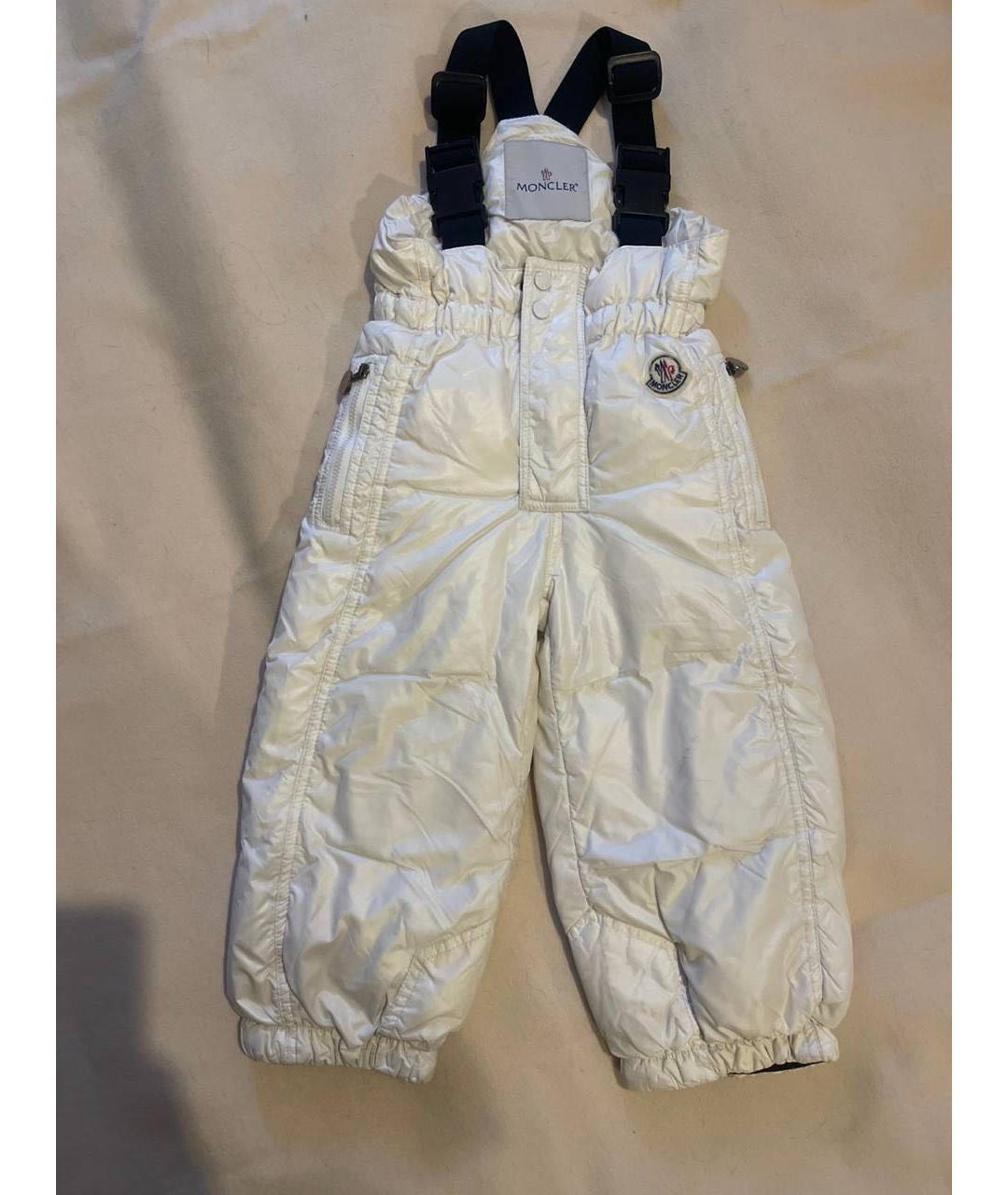 MONCLER KIDS Белый комбинезон, фото 5
