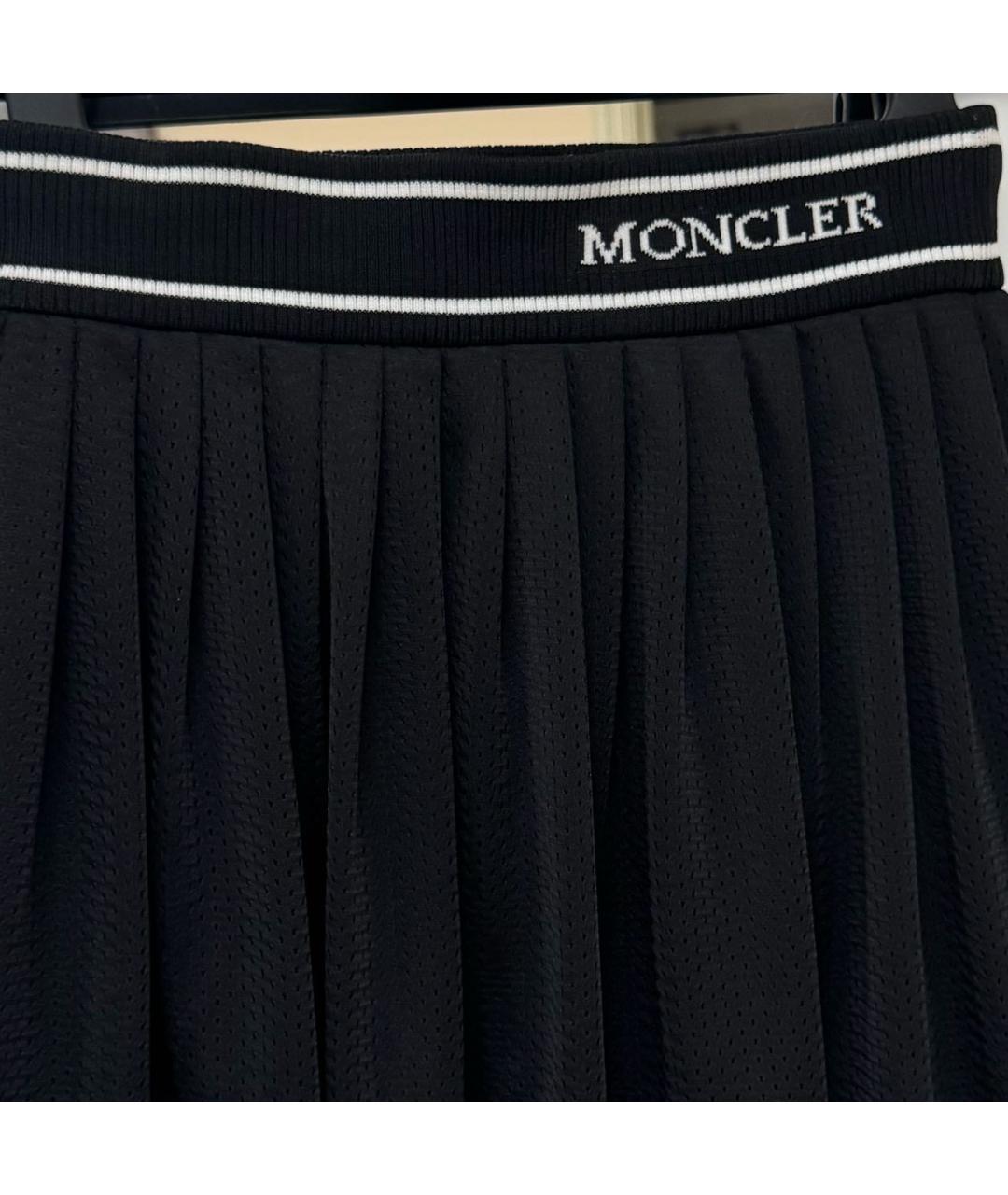 MONCLER Черная полиэстеровая юбка, фото 3