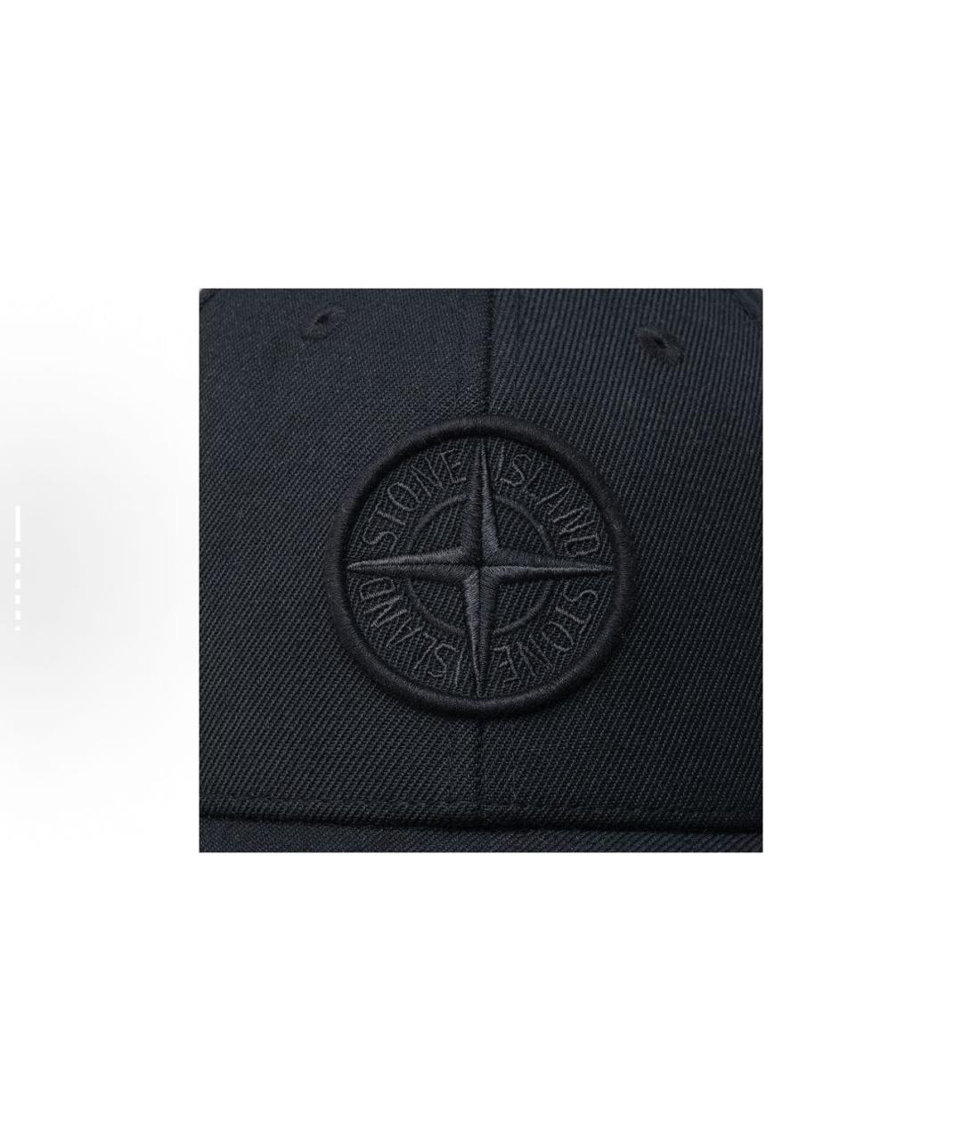 STONE ISLAND Черная хлопковая кепка/бейсболка, фото 5