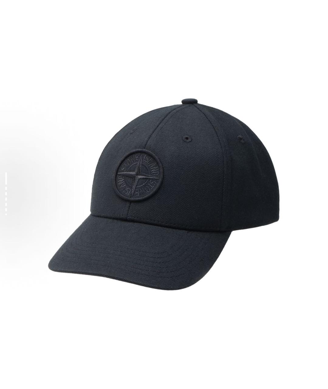 STONE ISLAND Черная хлопковая кепка/бейсболка, фото 1