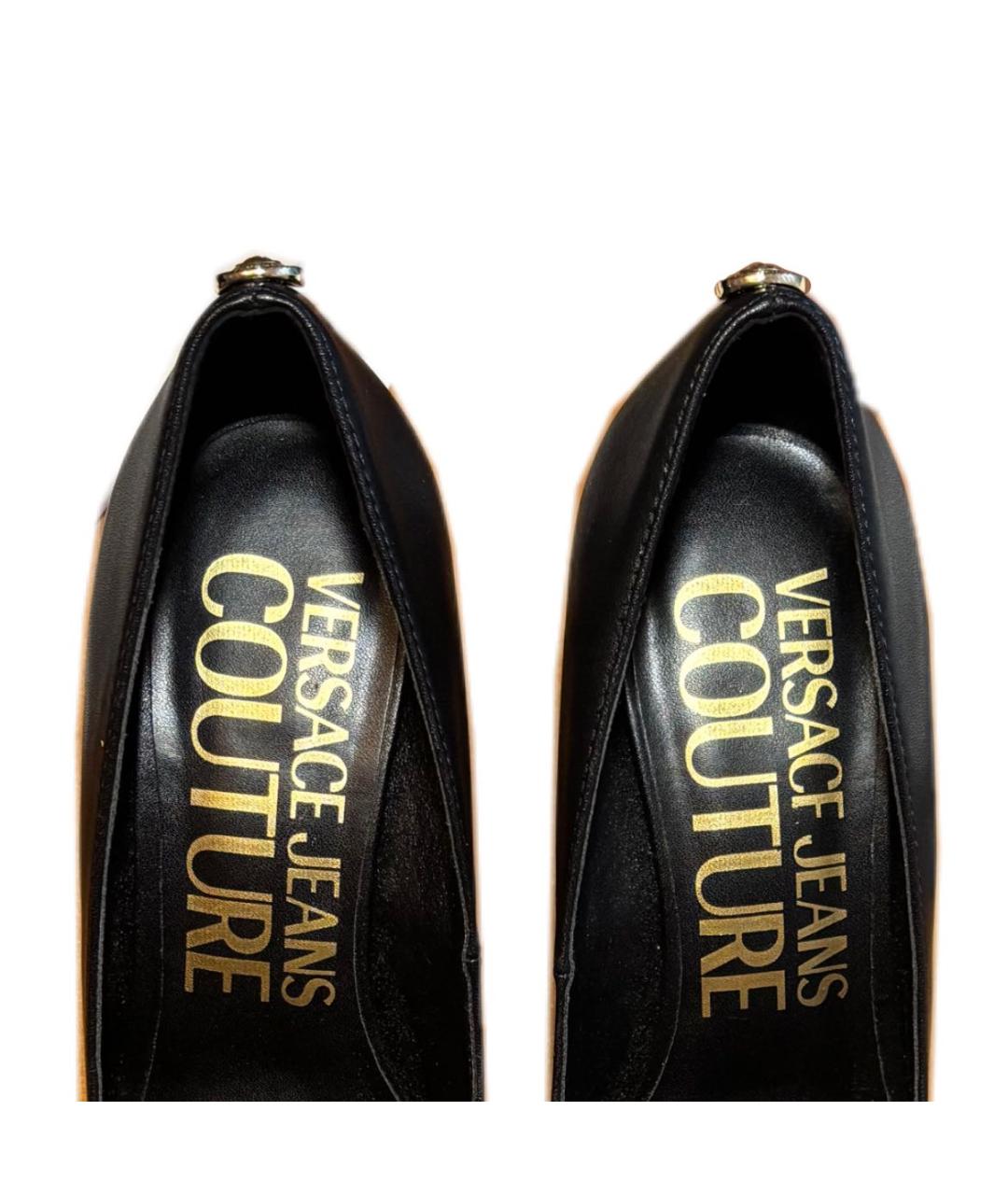 VERSACE JEANS COUTURE Черные кожаные туфли, фото 3