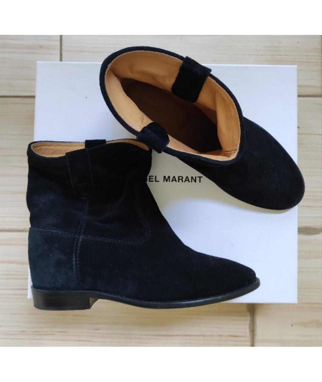 ISABEL MARANT Черные замшевые сапоги, фото 4