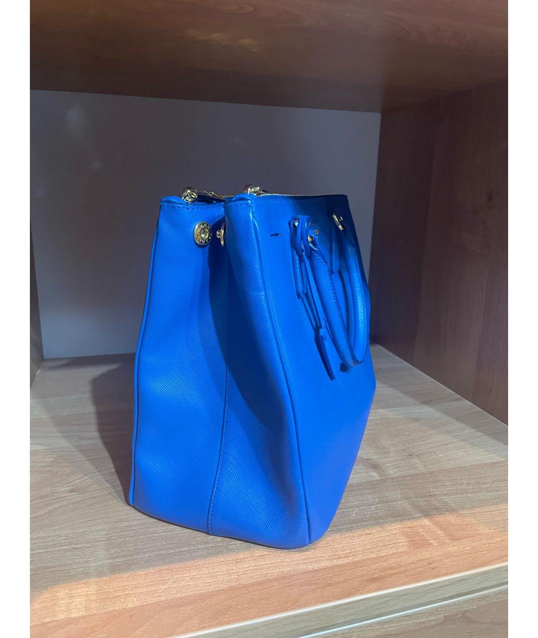PRADA Синяя кожаная сумка тоут, фото 2