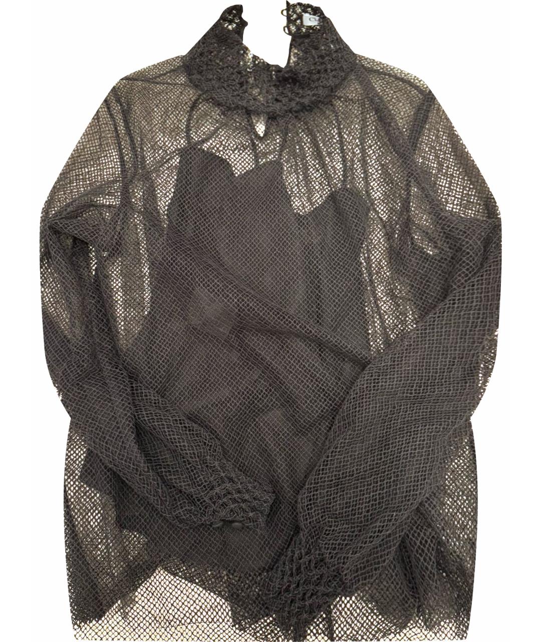 CHRISTIAN DIOR Хаки кружевная блузы, фото 1