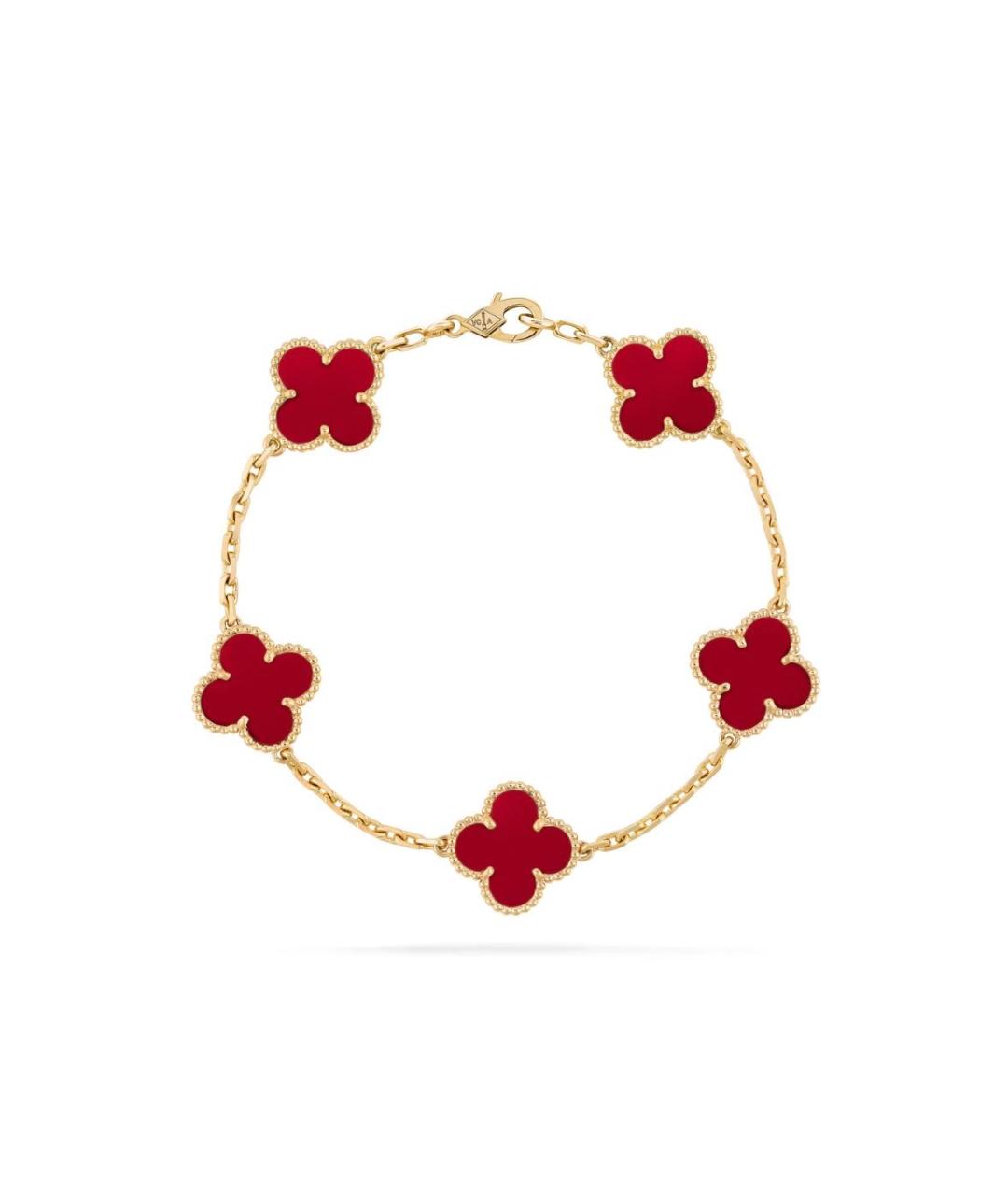 VAN CLEEF & ARPELS Красный браслет из желтого золота, фото 9
