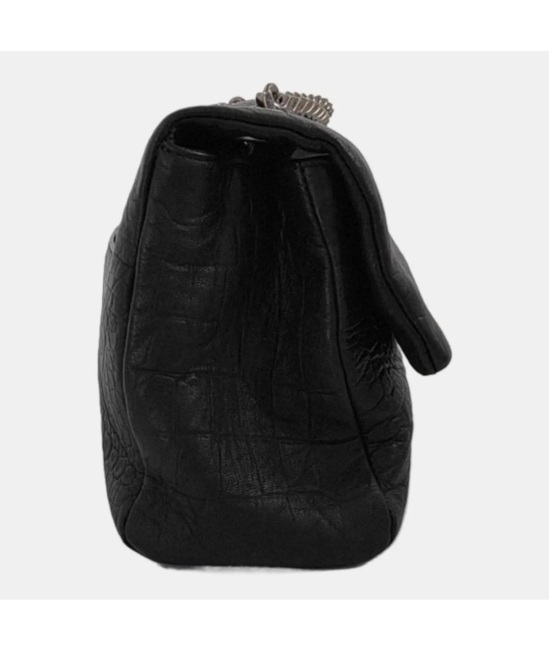 SAINT LAURENT Черная кожаная сумка через плечо, фото 3