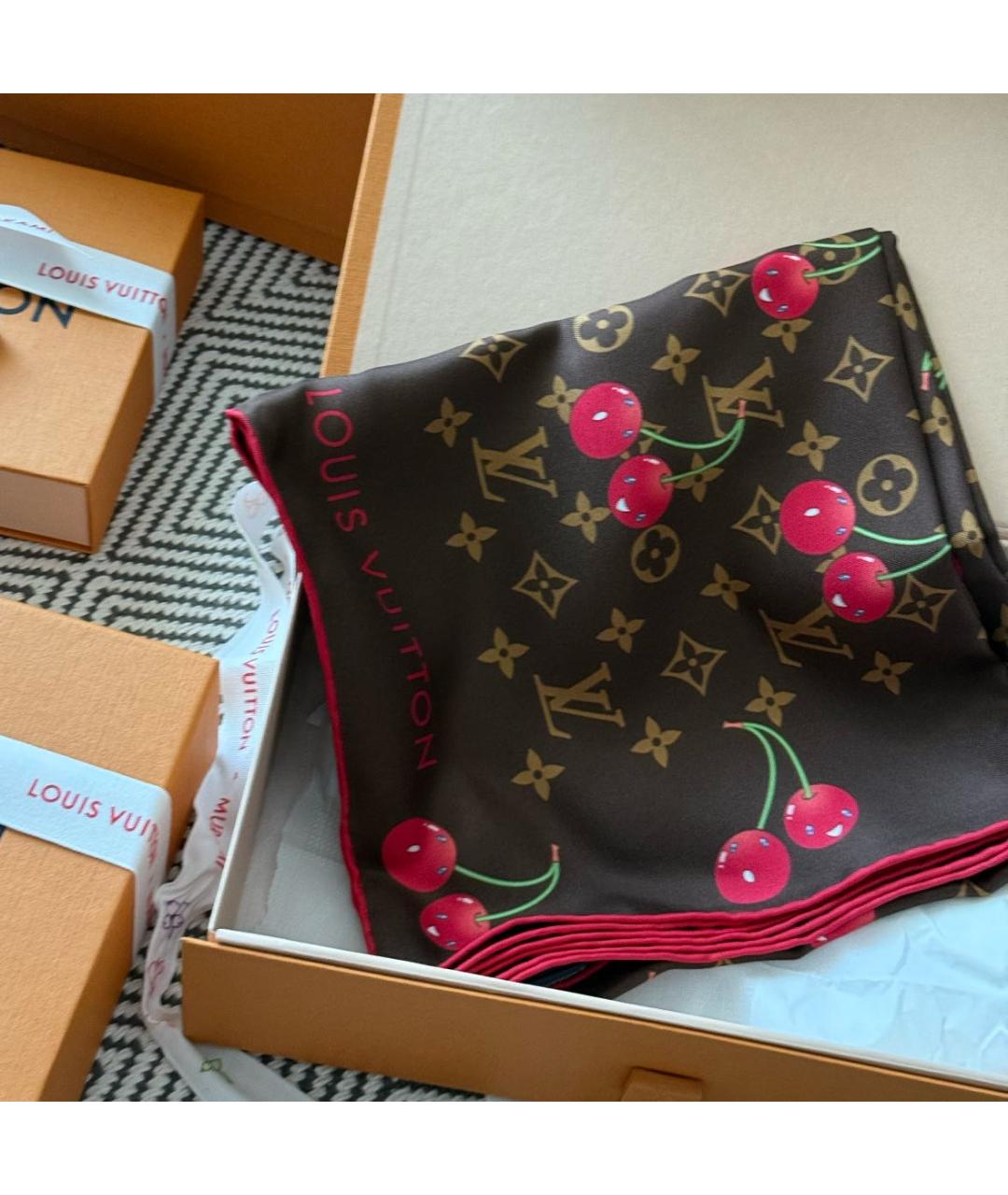 LOUIS VUITTON Мульти шелковый платок, фото 4