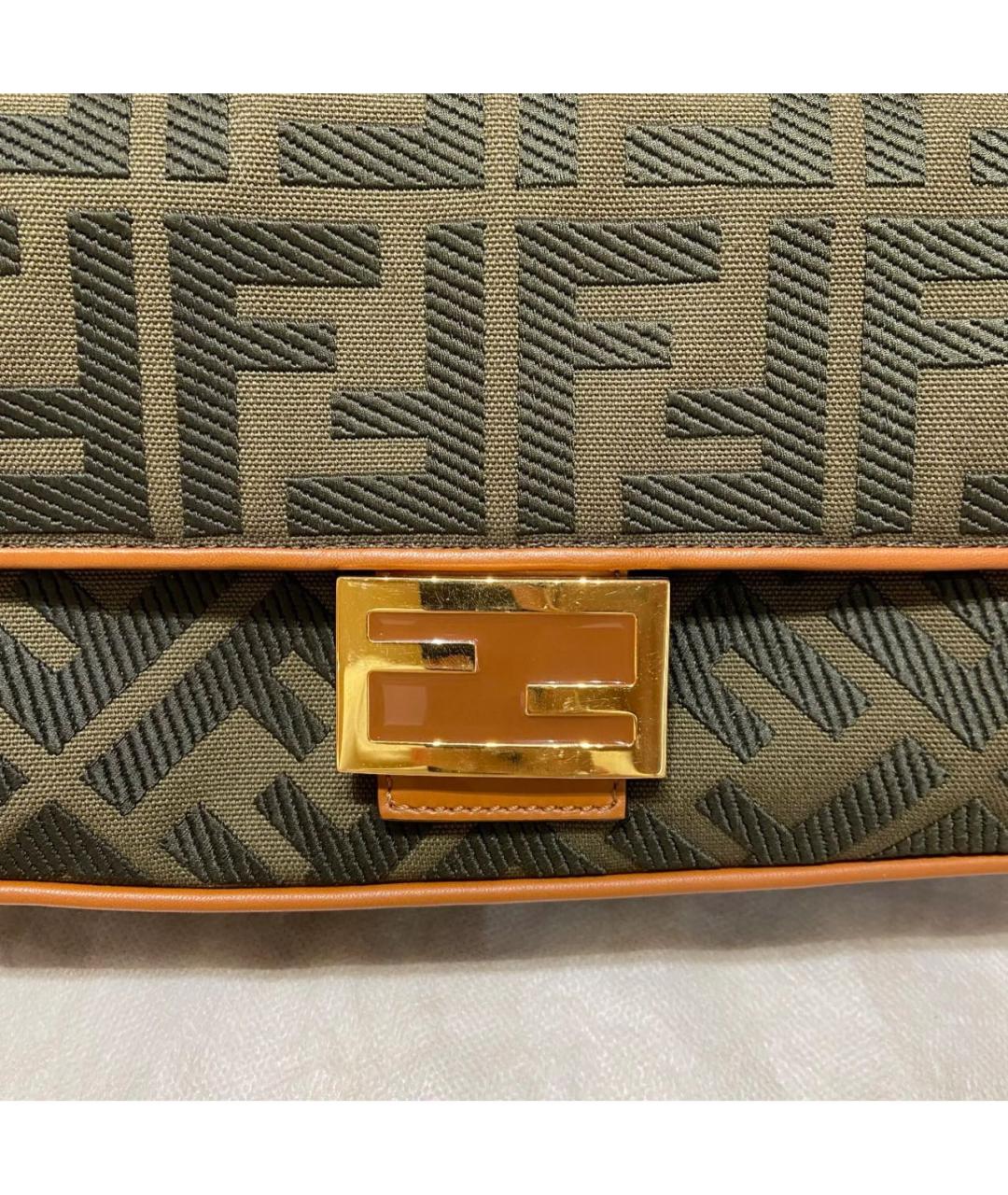 FENDI Коричневая кожаная сумка через плечо, фото 7