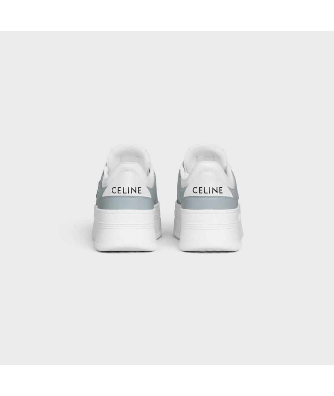 CELINE Голубые кожаные кеды, фото 3