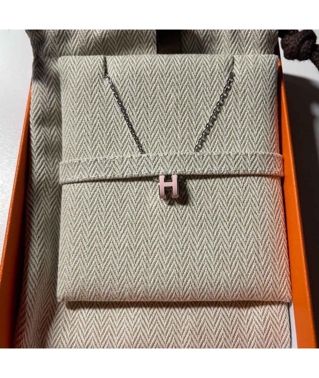 HERMES Розовая металлическая подвеска, фото 3