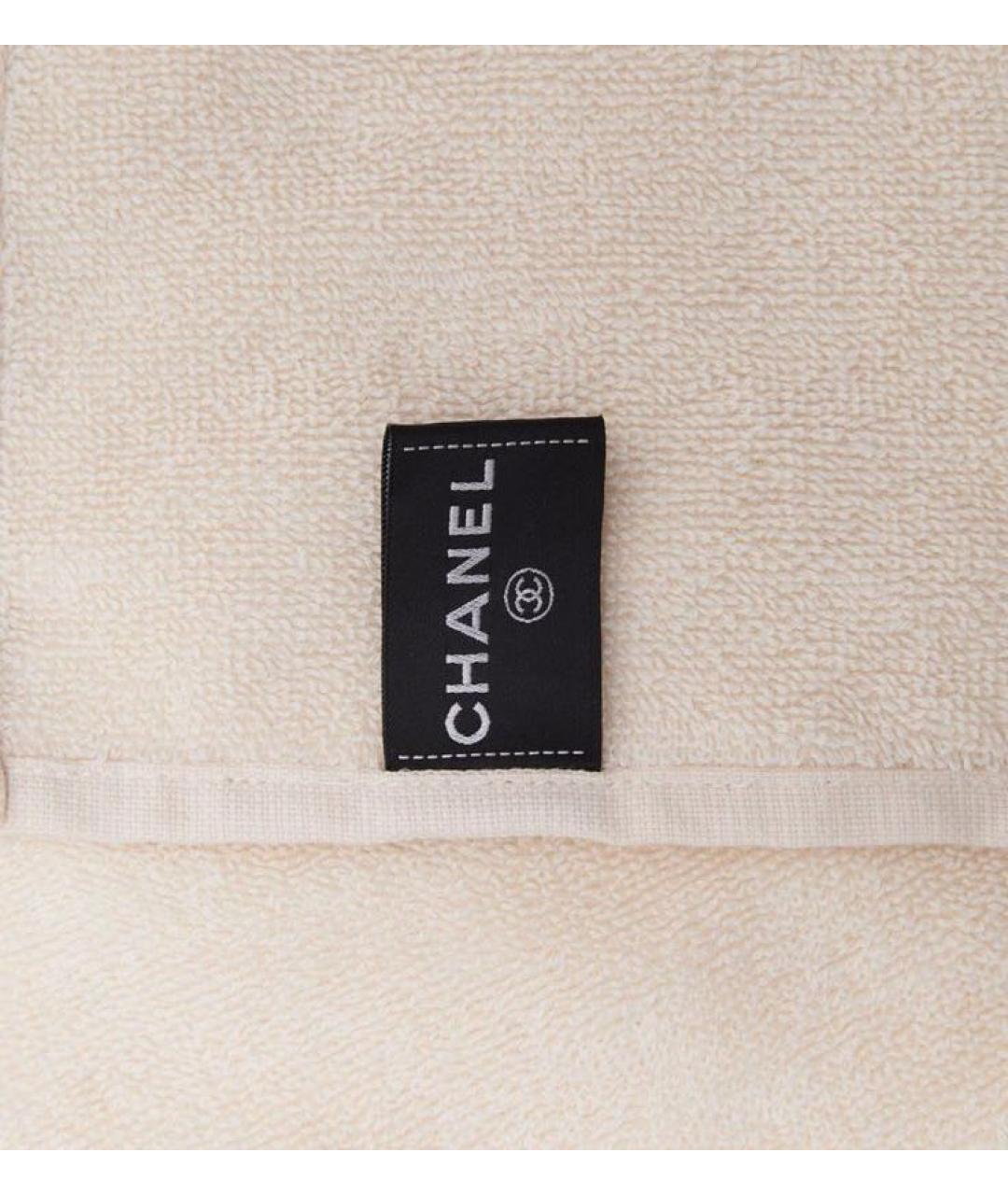 CHANEL Белая хлопковая пляжная сумка, фото 5