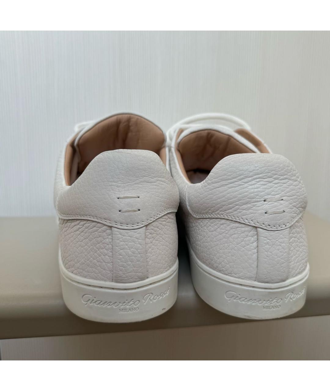 GIANVITO ROSSI Белые кожаные кеды, фото 4