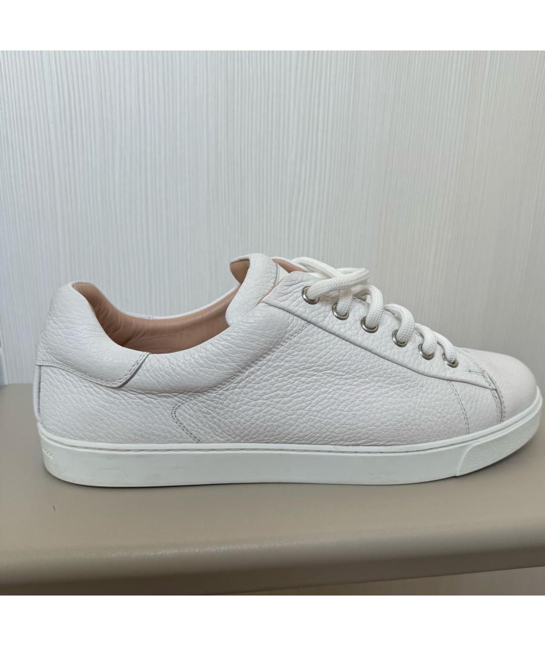 GIANVITO ROSSI Белые кожаные кеды, фото 8