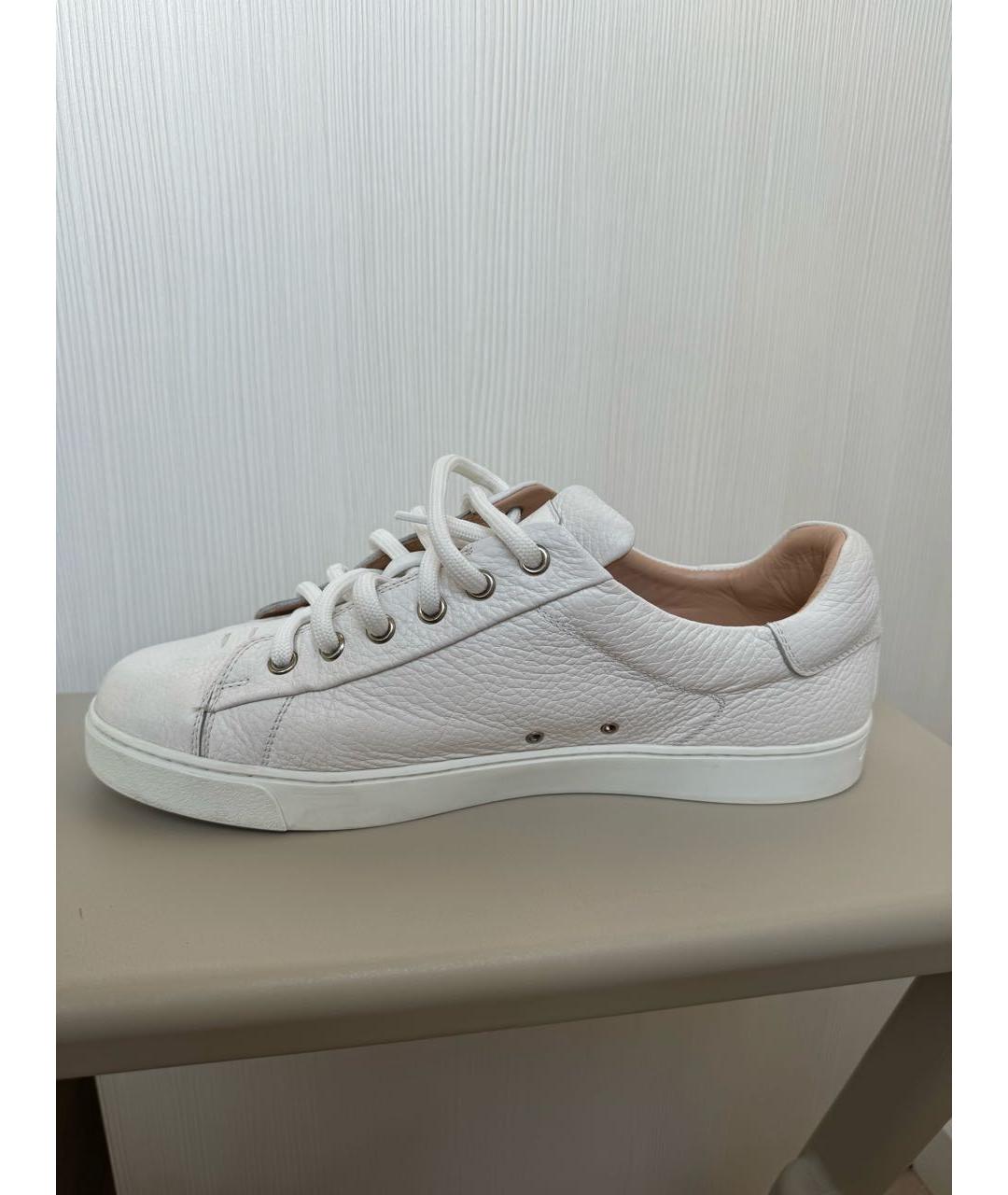GIANVITO ROSSI Белые кожаные кеды, фото 6