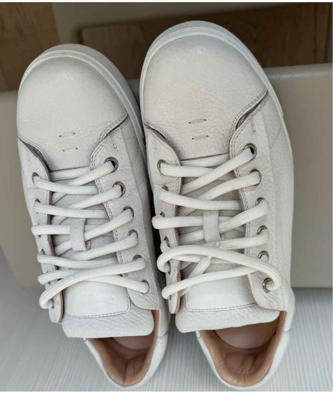 GIANVITO ROSSI Белые кожаные кеды, фото 3