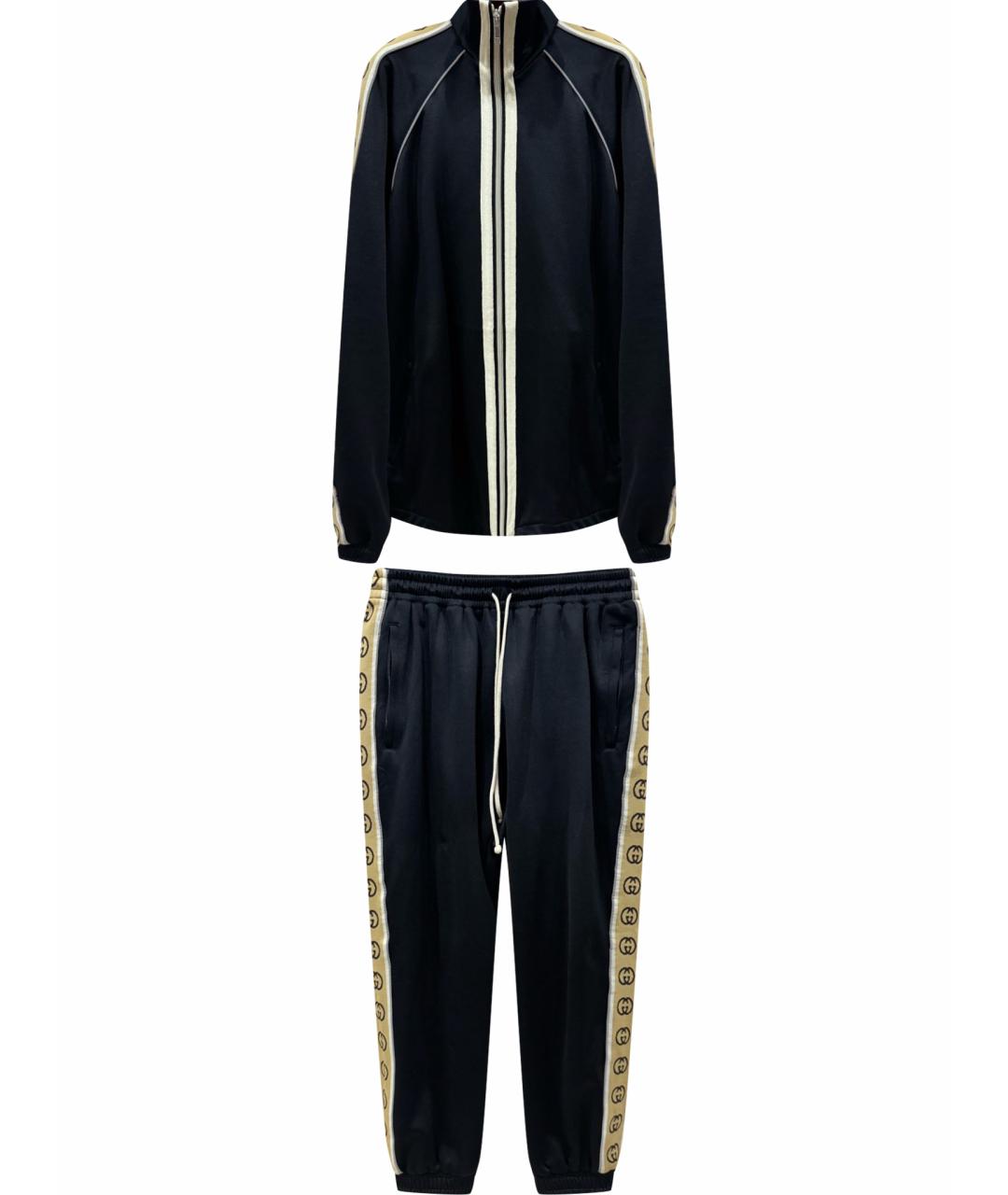 GUCCI Черный полиэстеровый спортивный костюм, фото 1