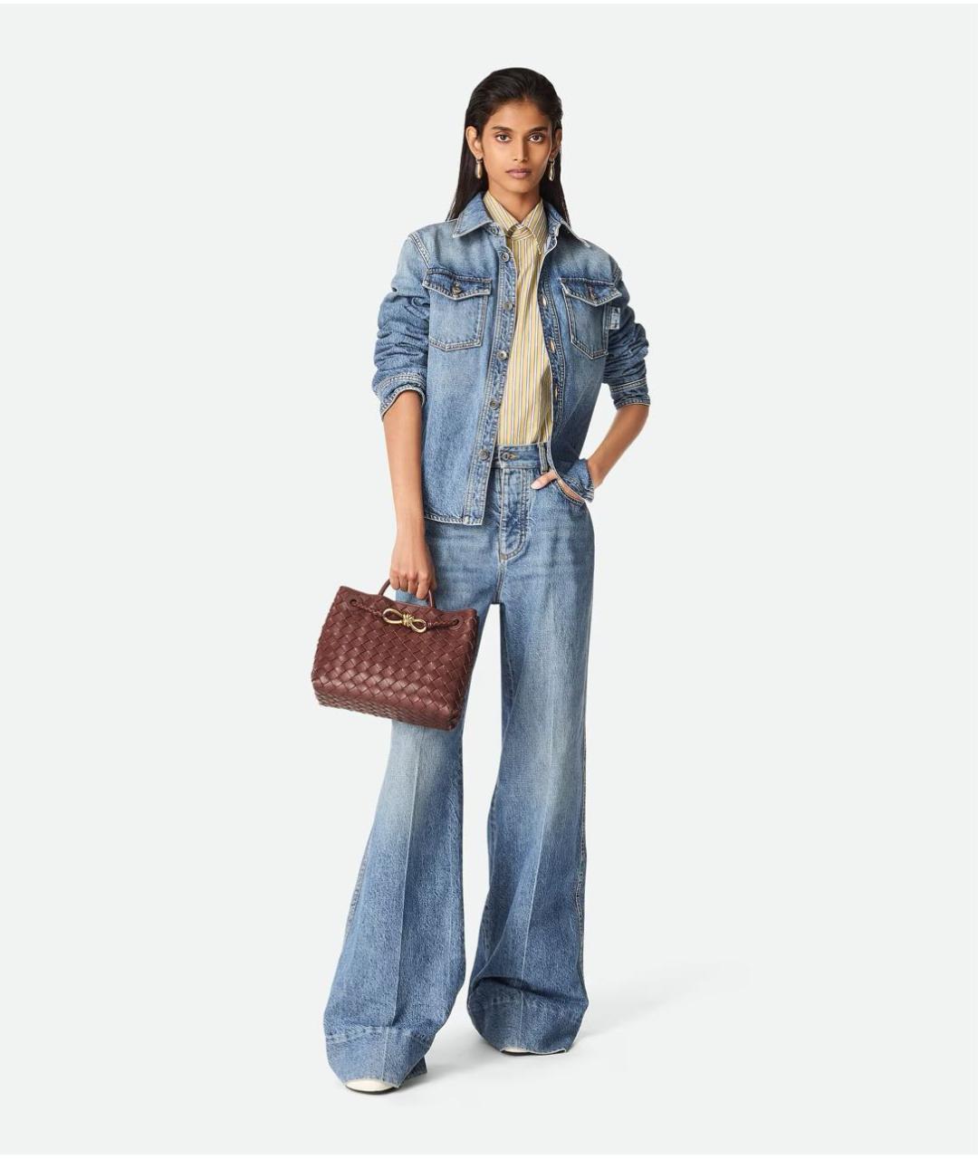 BOTTEGA VENETA Бордовая кожаная сумка с короткими ручками, фото 8