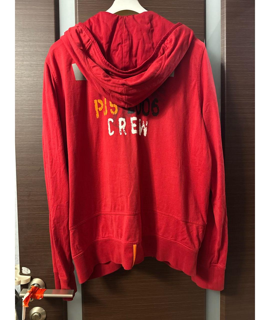 PARAJUMPERS Красная хлопковая спортивная куртка, фото 8