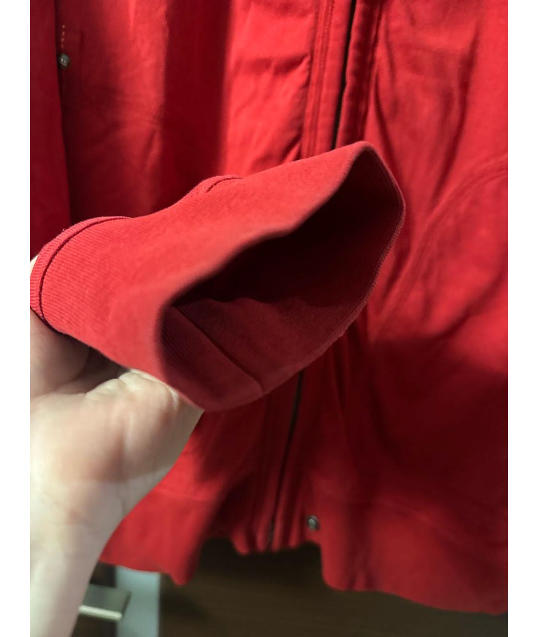 PARAJUMPERS Красная хлопковая спортивная куртка, фото 6