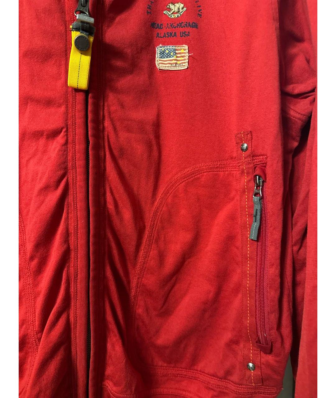 PARAJUMPERS Красная хлопковая спортивная куртка, фото 4