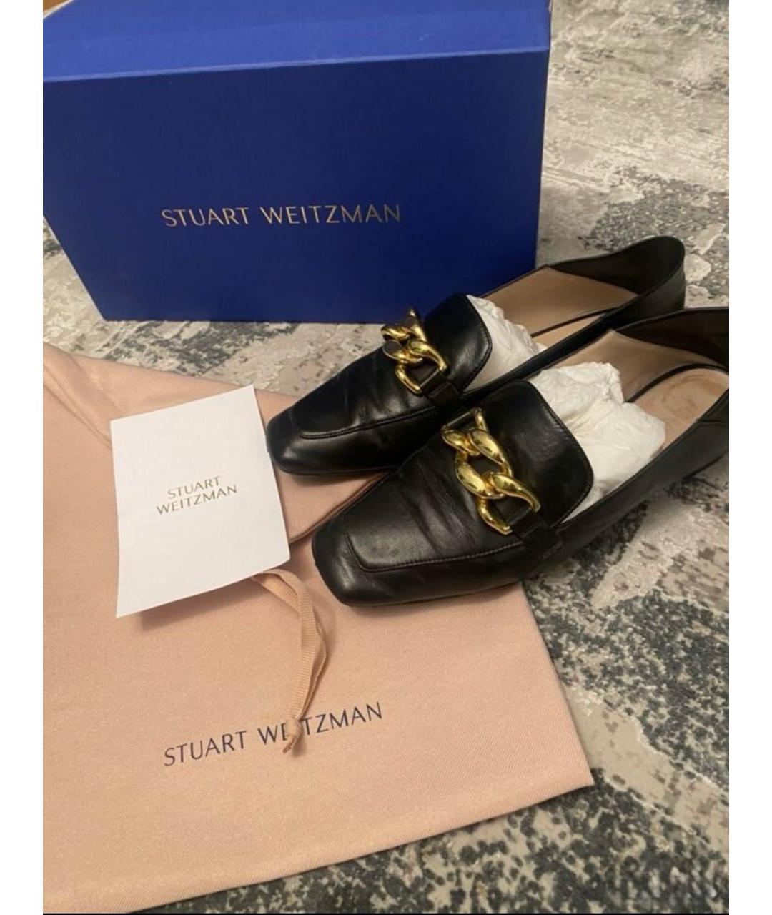 STUART WEITZMAN Черные кожаные туфли, фото 7