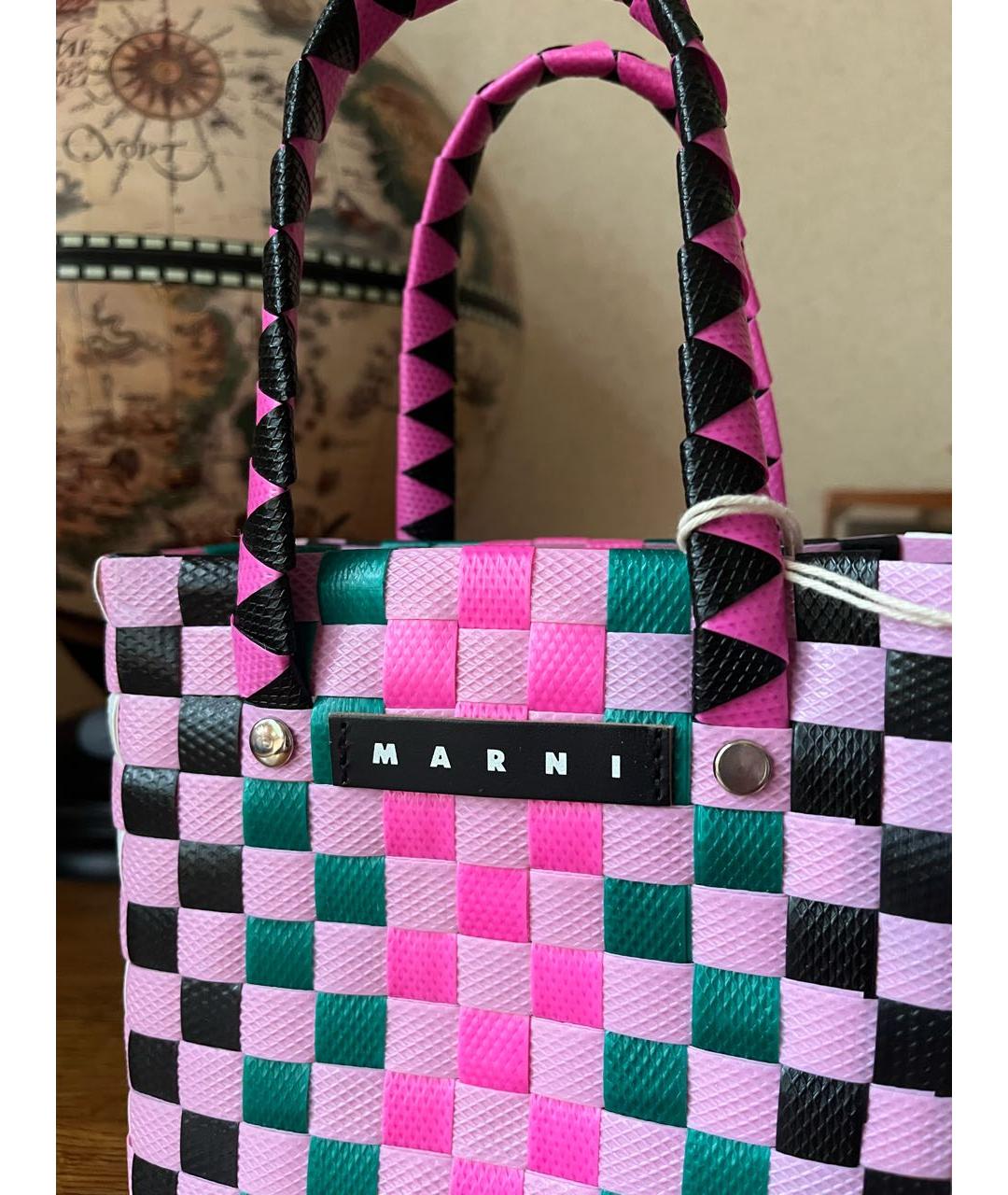 MARNI Мульти пелетеная сумка с короткими ручками, фото 3