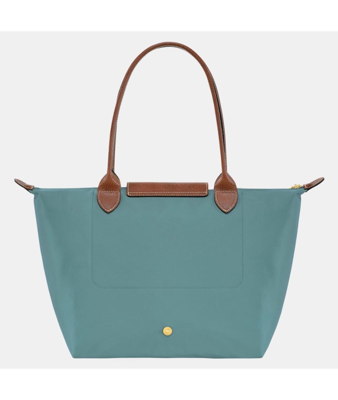 LONGCHAMP Бирюзовая синтетическая сумка тоут, фото 2