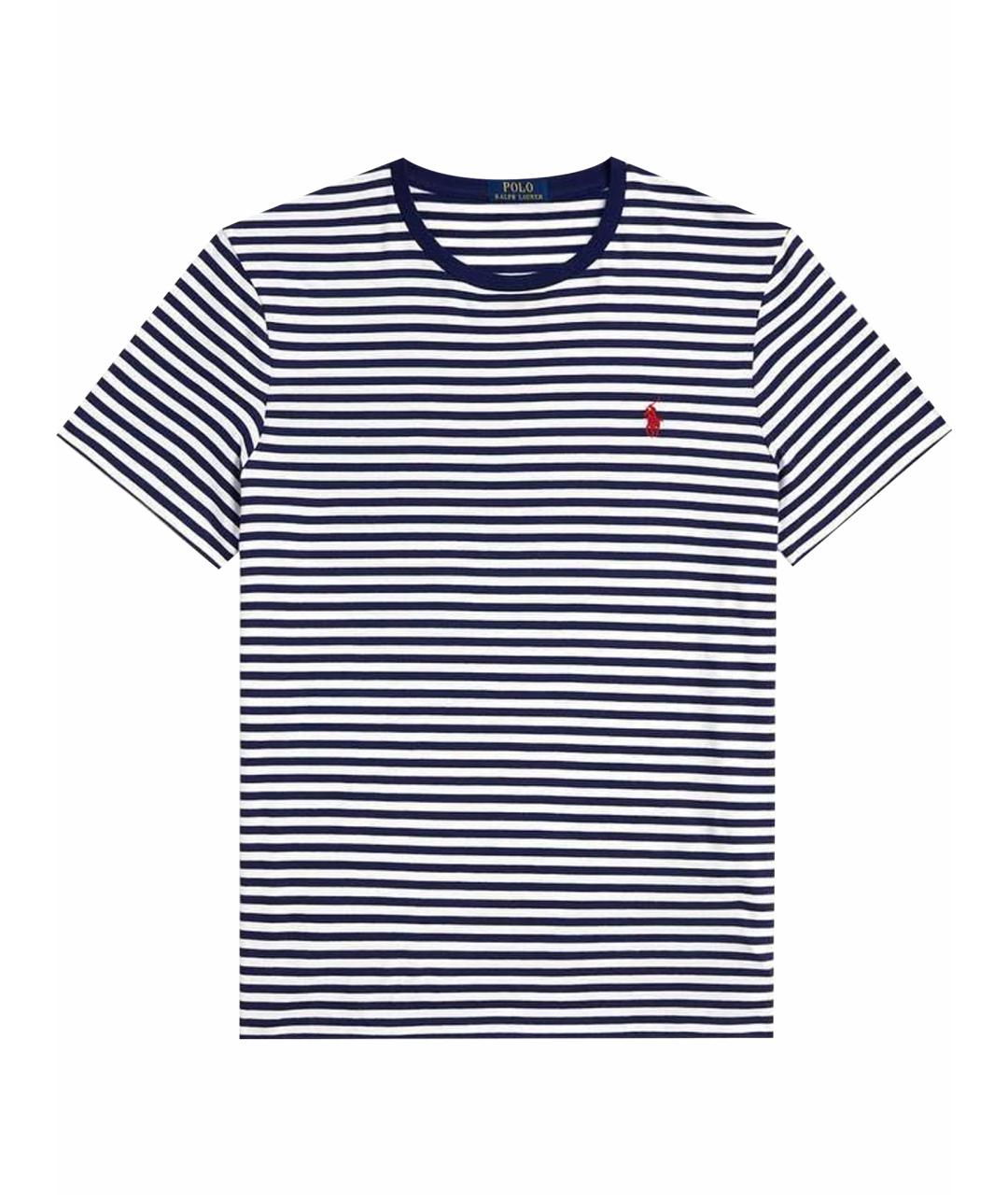 POLO RALPH LAUREN Темно-синяя хлопковая футболка, фото 1