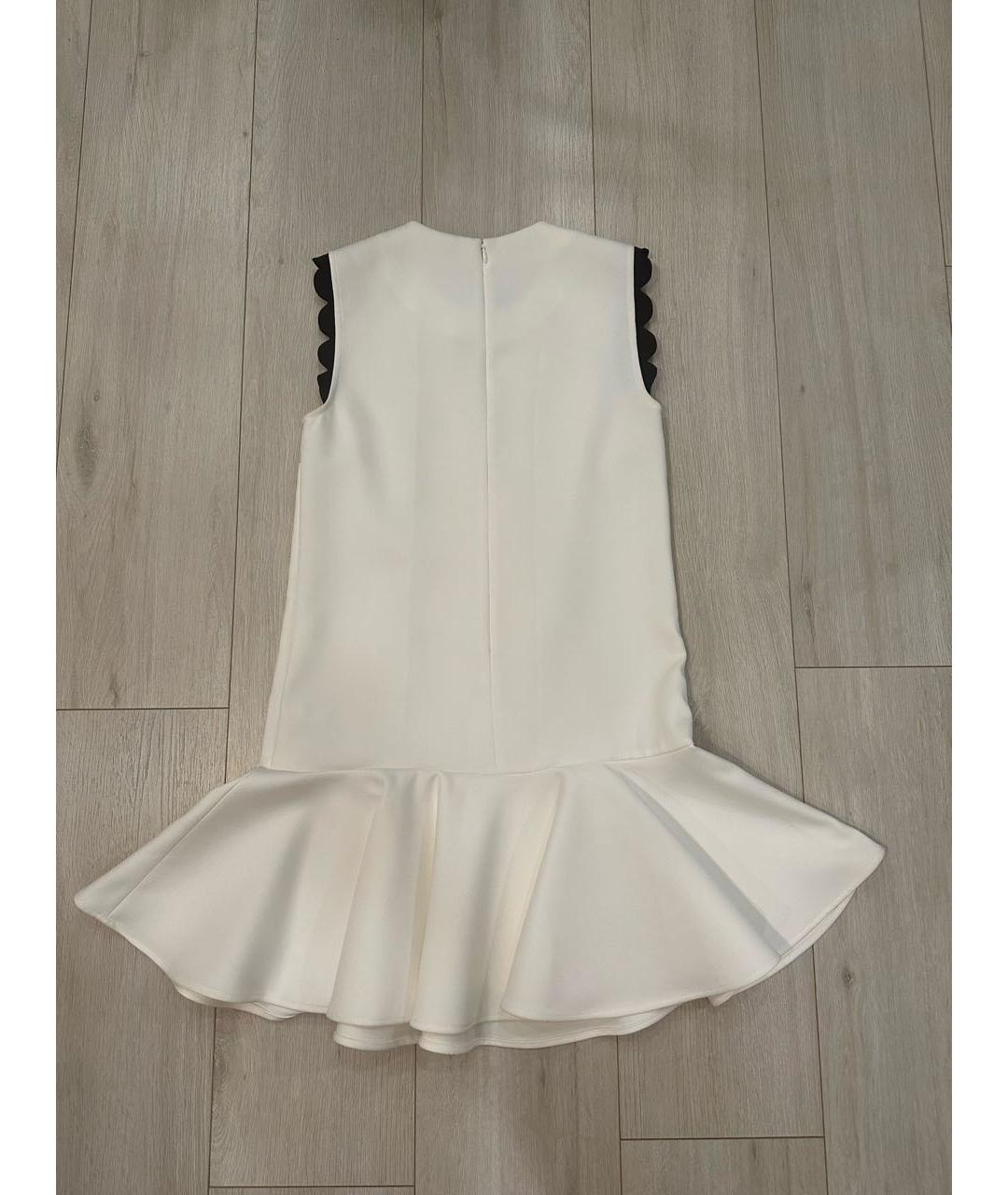 RED VALENTINO Белое полиэстеровое коктейльное платье, фото 2