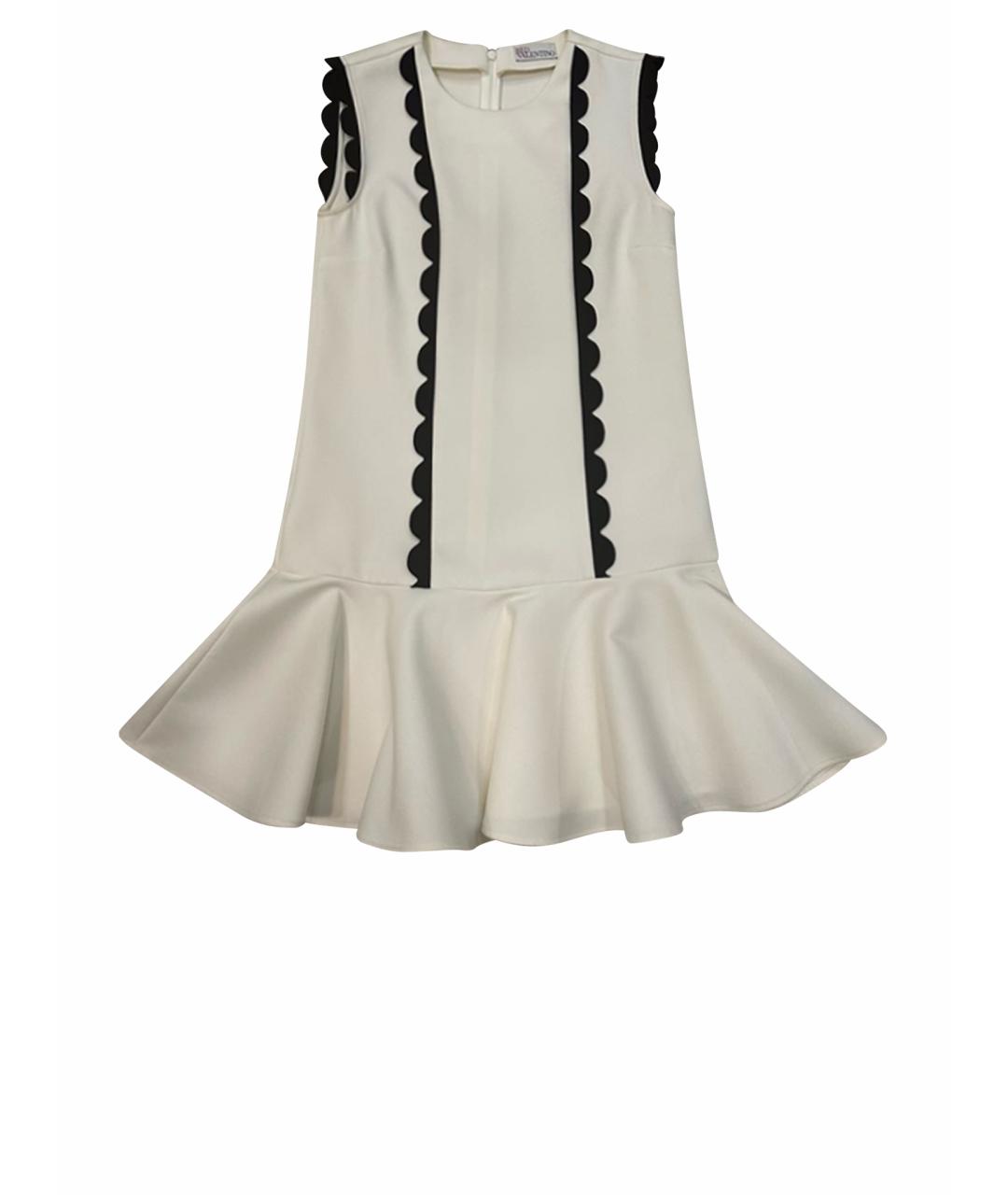 RED VALENTINO Белое полиэстеровое коктейльное платье, фото 1