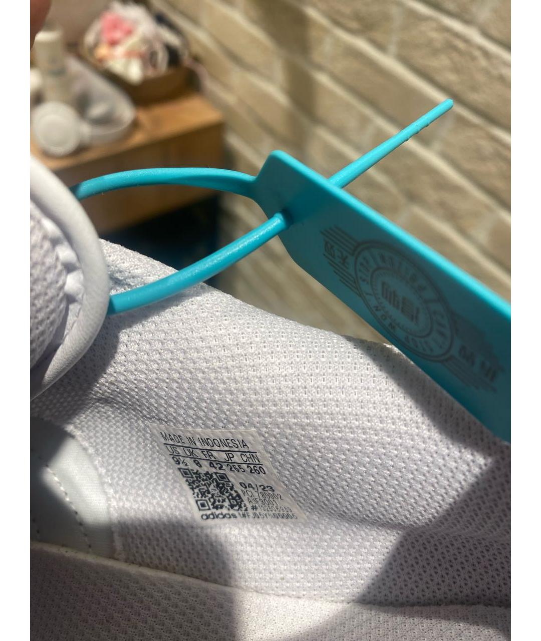 ADIDAS Белые кожаные кроссовки, фото 5