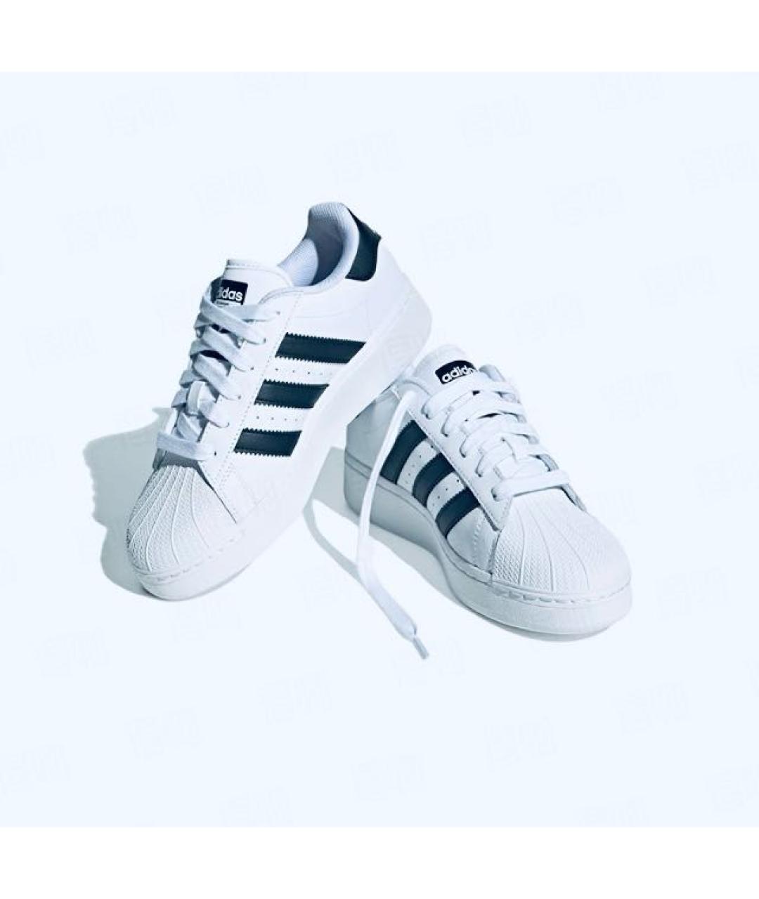 ADIDAS Белые кожаные кроссовки, фото 2