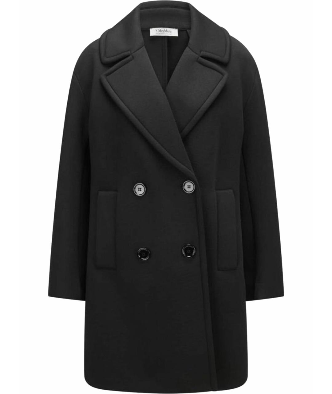 'S MAX MARA Черное вискозное пальто, фото 1