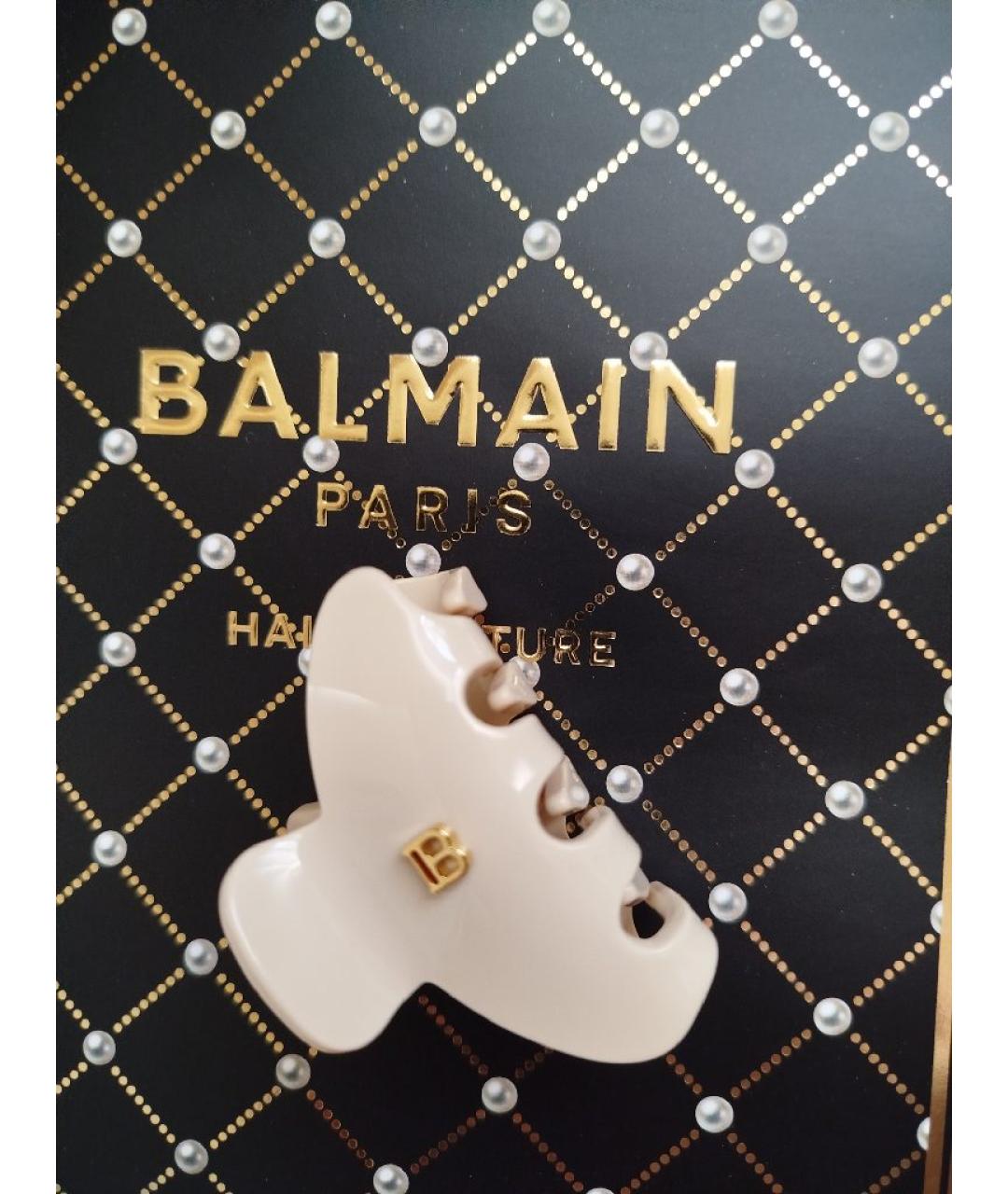 BALMAIN Бежевая заколка, фото 7