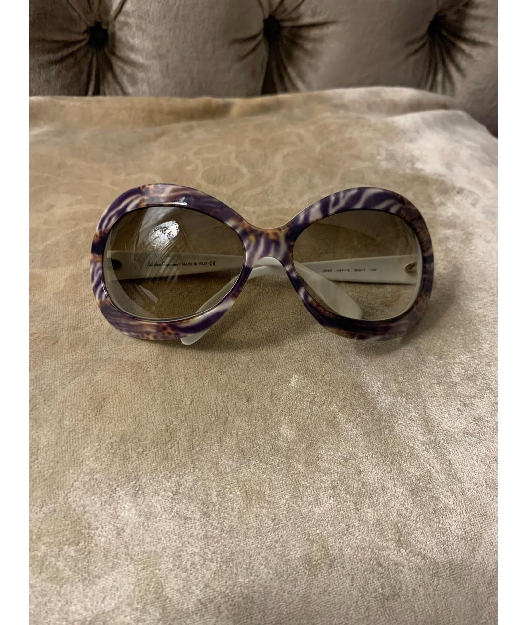 FERRAGAMO Мульти пластиковые солнцезащитные очки, фото 5