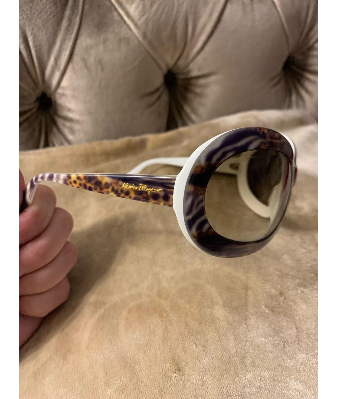 FERRAGAMO Мульти пластиковые солнцезащитные очки, фото 2