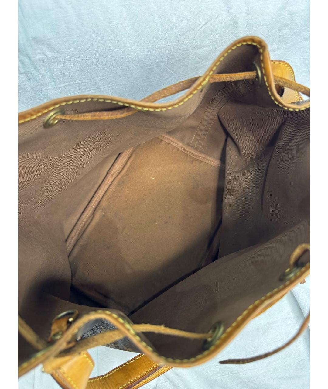 LOUIS VUITTON Коричневая кожаная сумка через плечо, фото 8