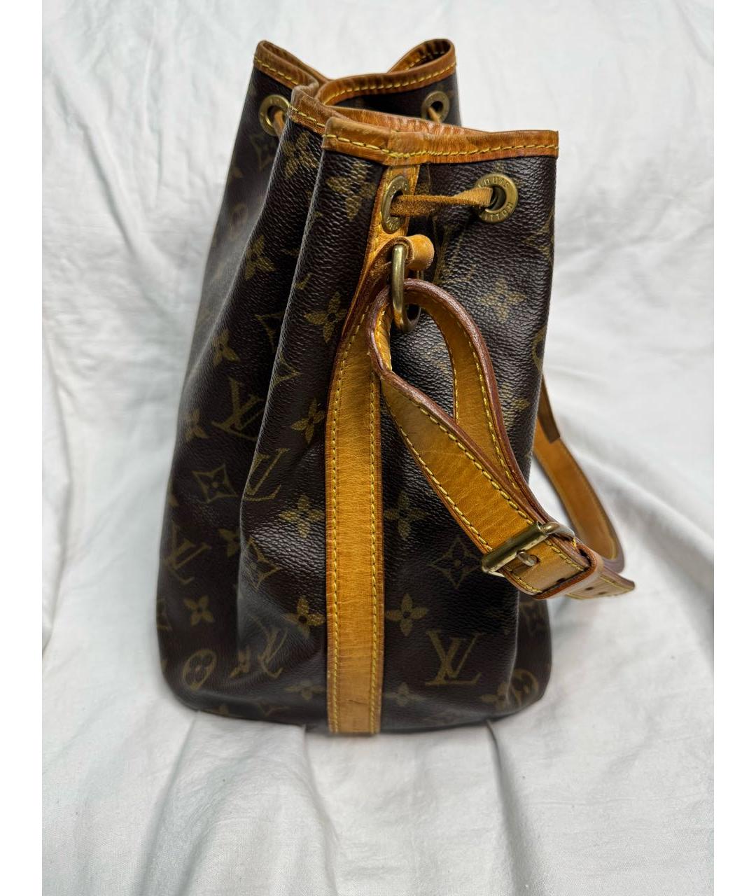 LOUIS VUITTON Коричневая кожаная сумка через плечо, фото 2