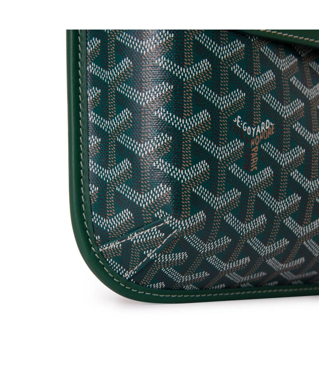 GOYARD Зеленая кожаная поясная сумка, фото 7