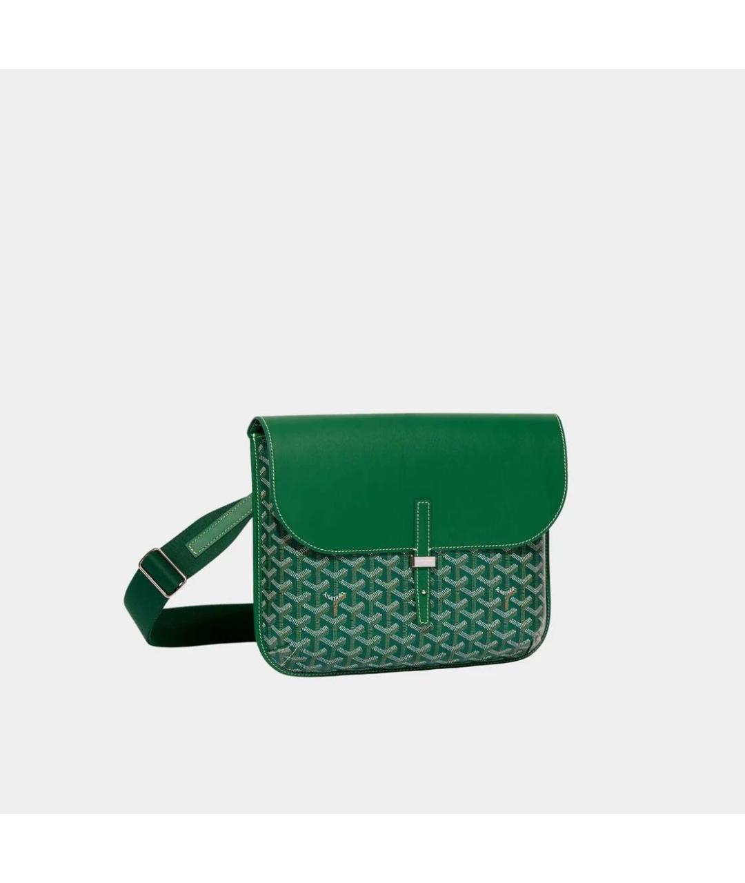 GOYARD Зеленая кожаная поясная сумка, фото 9
