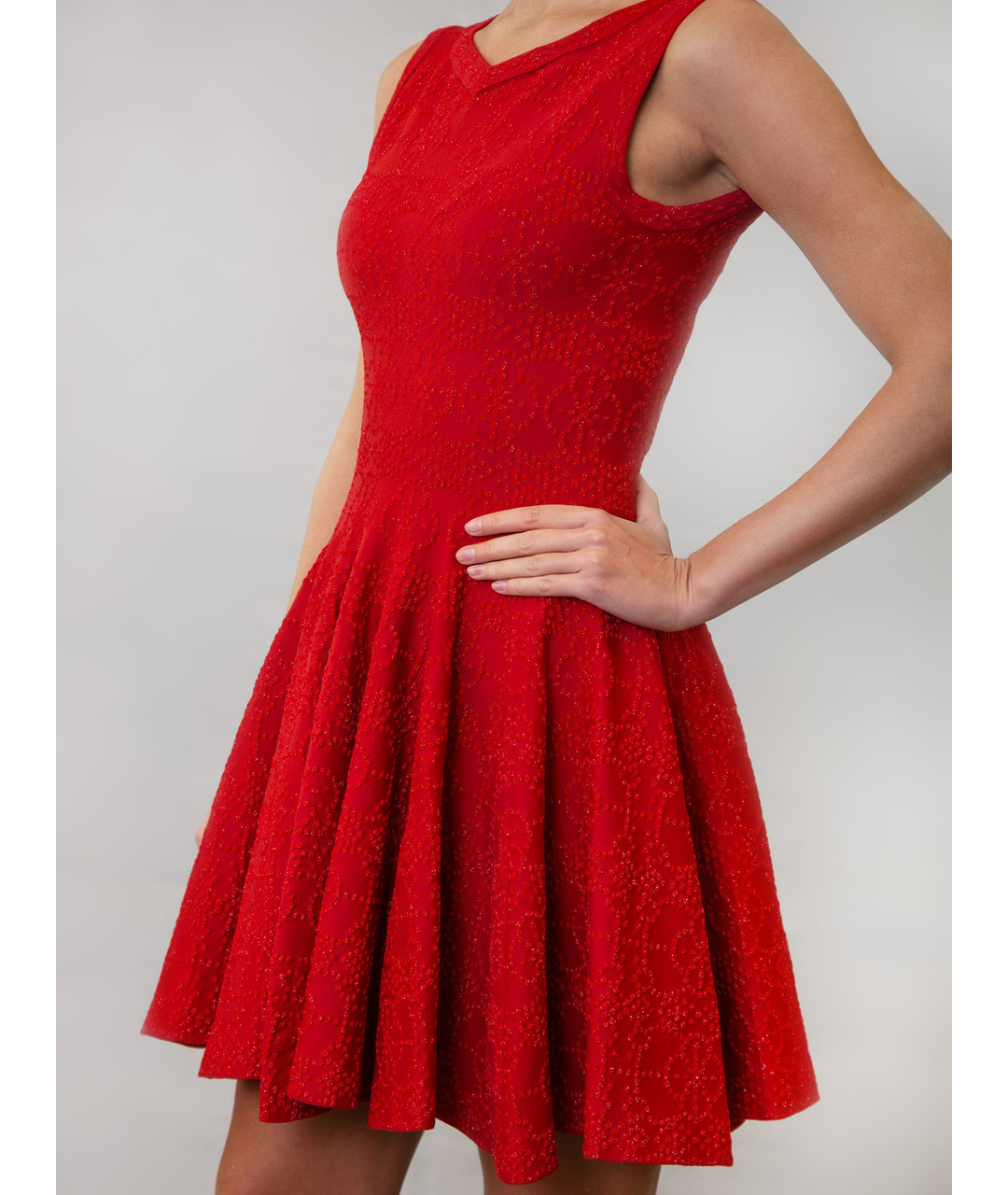 ALAIA Красное повседневное платье, фото 2