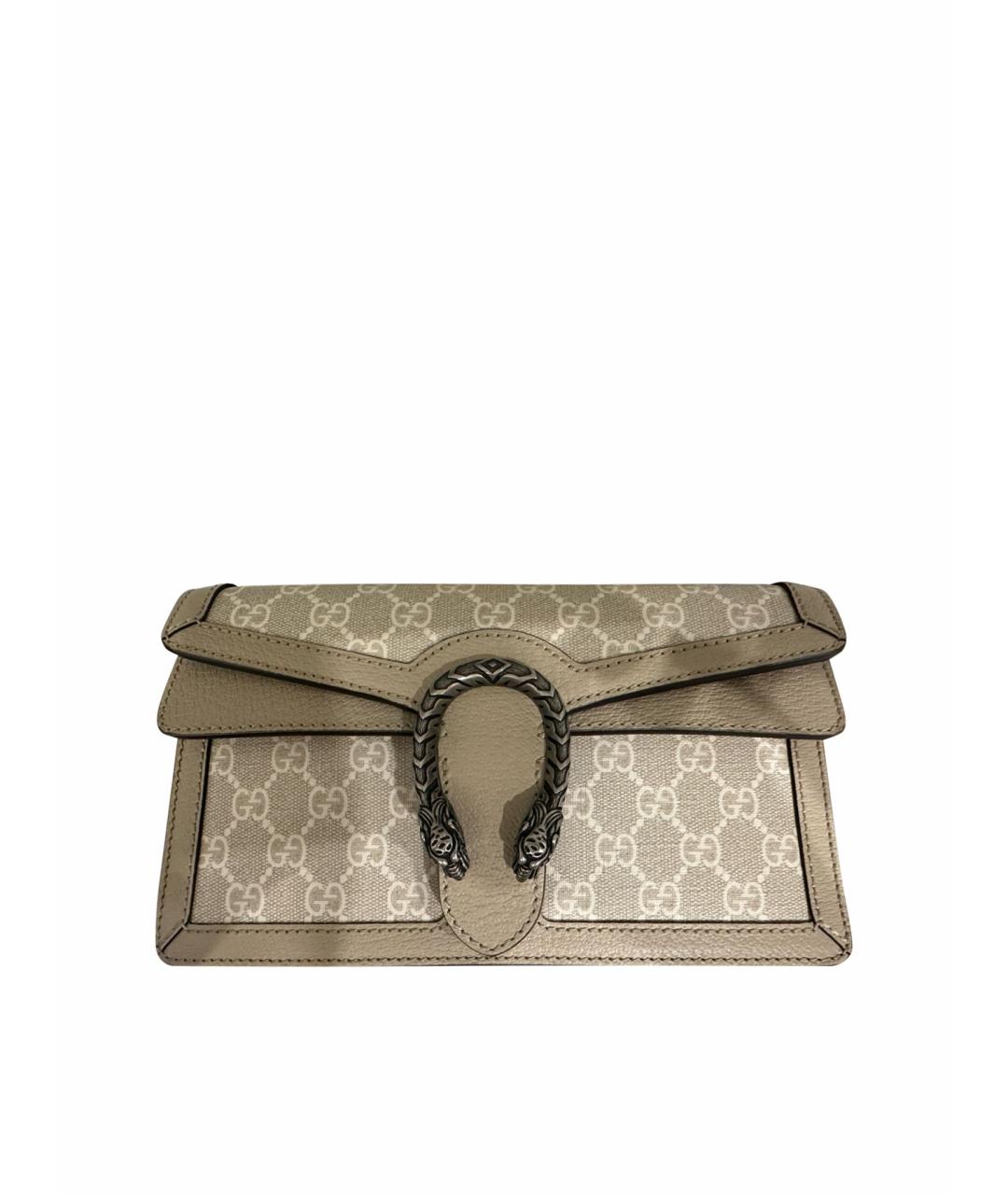 GUCCI Бежевая сумка через плечо из искусственной кожи, фото 1