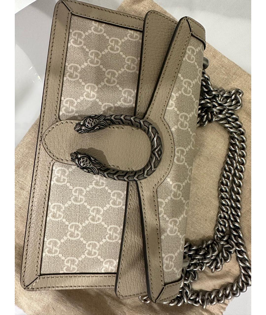 GUCCI Бежевая сумка через плечо из искусственной кожи, фото 7